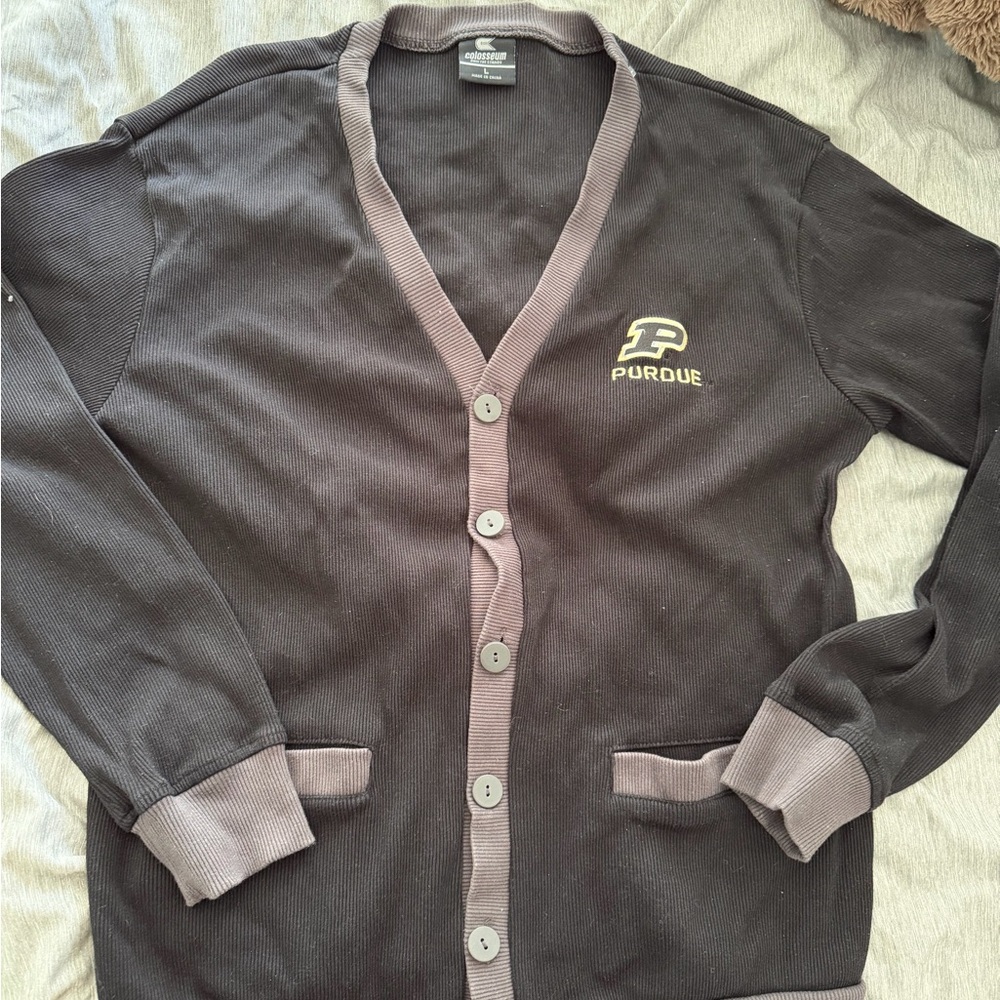 Colosseum Black and Gray Women's Cardigan